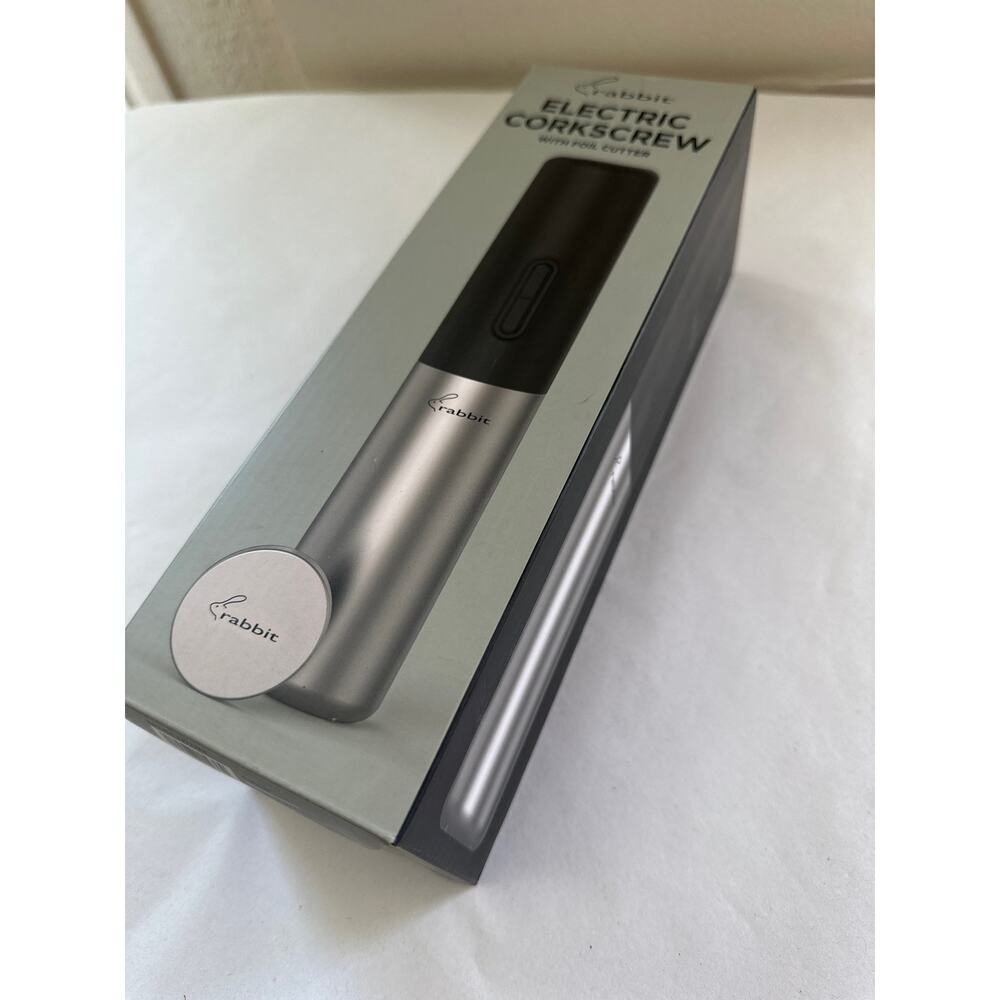 Rabbit Electric Corkscrew Wine Bottle Opener with Foil Cutter New in Open Box - Picture 7 of 7